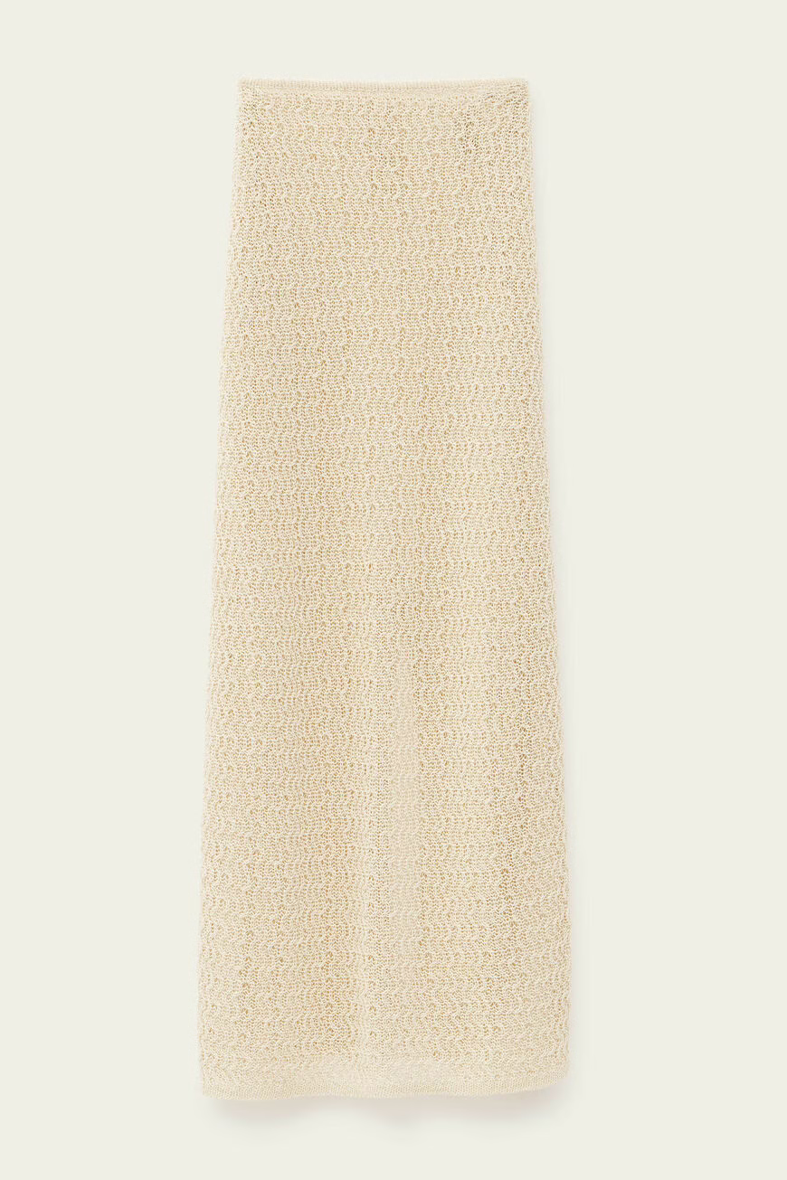 Antique White חצאית מקסי סרוגה לנשים Prettie BA&SH