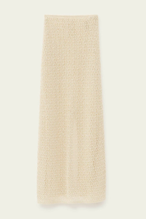 Antique White חצאית מקסי סרוגה לנשים Prettie BA&SH