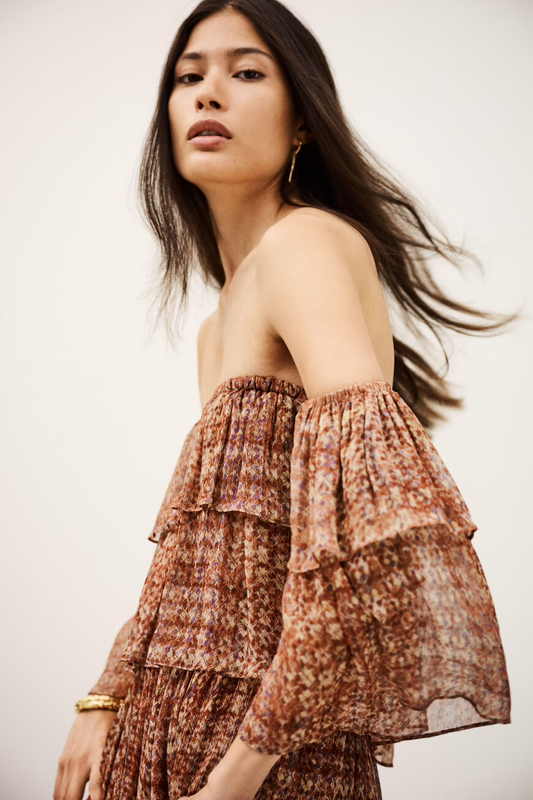 Antique White שמלת מקסי לנשים Robbie BA&SH