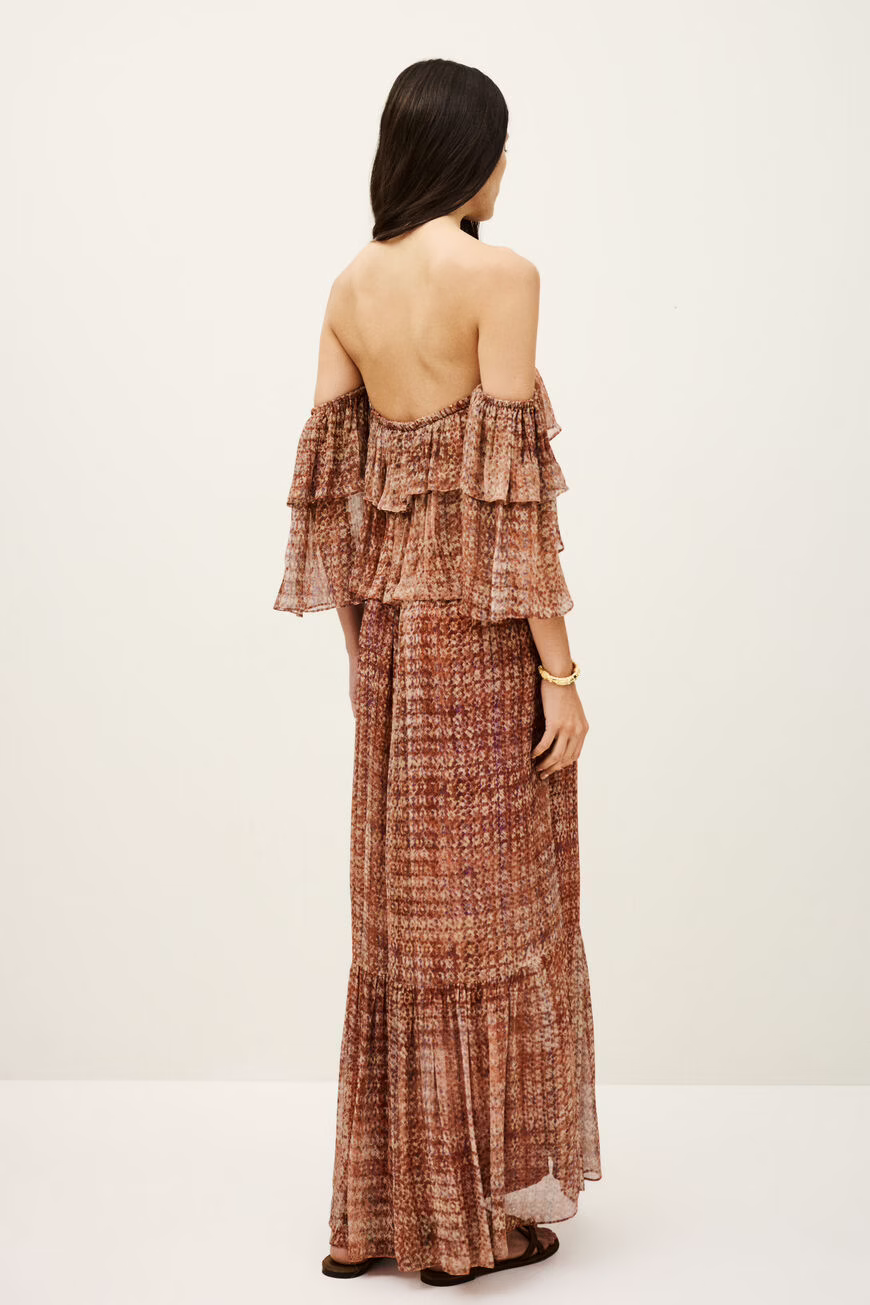 Antique White שמלת מקסי לנשים Robbie BA&SH