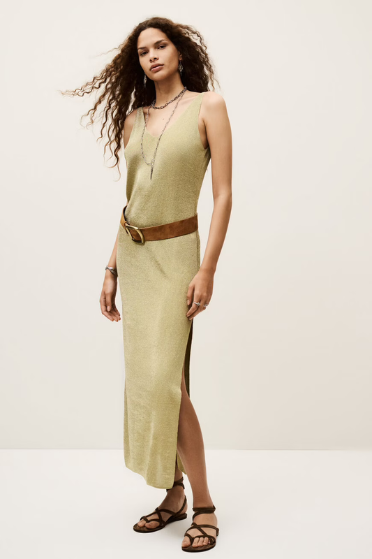 Antique White שמלת מקסי לנשים Zalana BA&SH