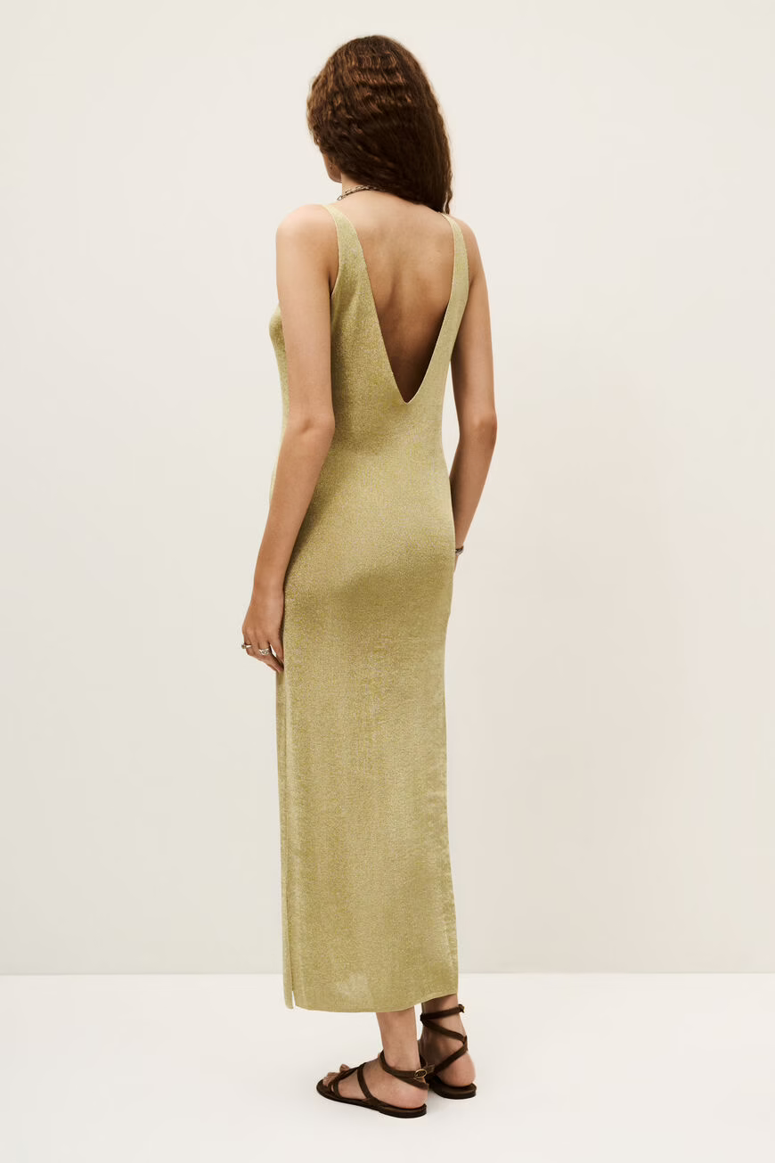 Antique White שמלת מקסי לנשים Zalana BA&SH