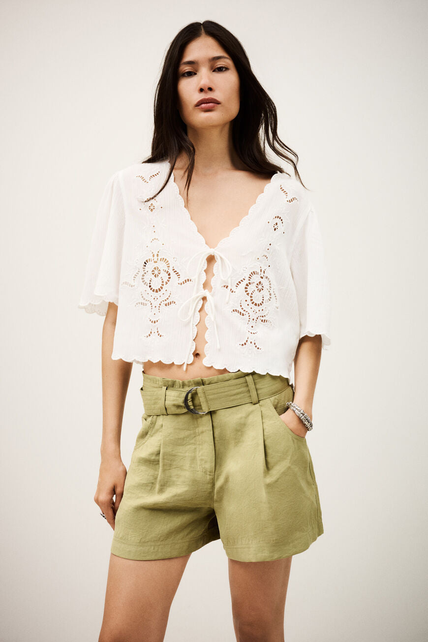 Antique White SHORT DEMIE מכנסיים קצרים BA&SH