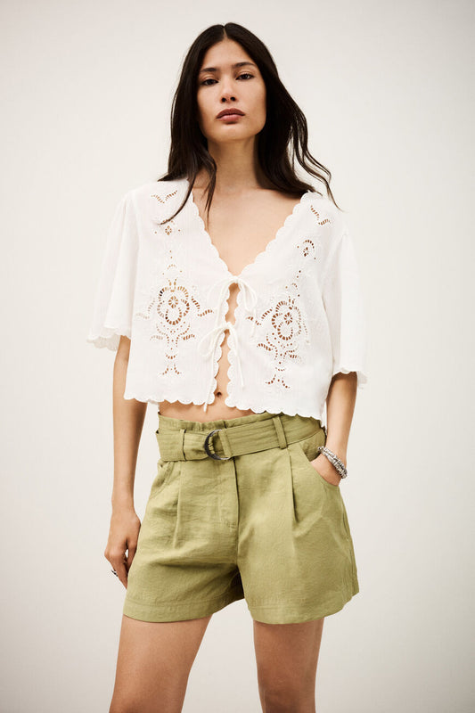 Antique White SHORT DEMIE מכנסיים קצרים BA&SH