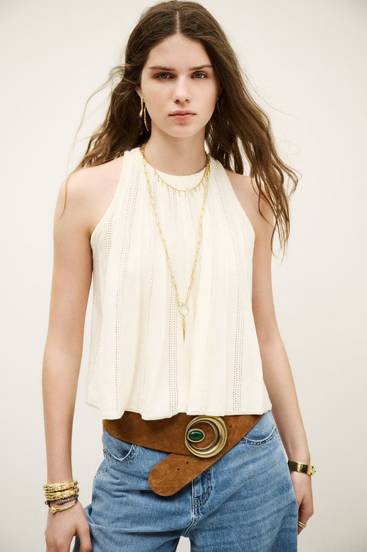 Antique White גופיה לנשים Serres BA&SH