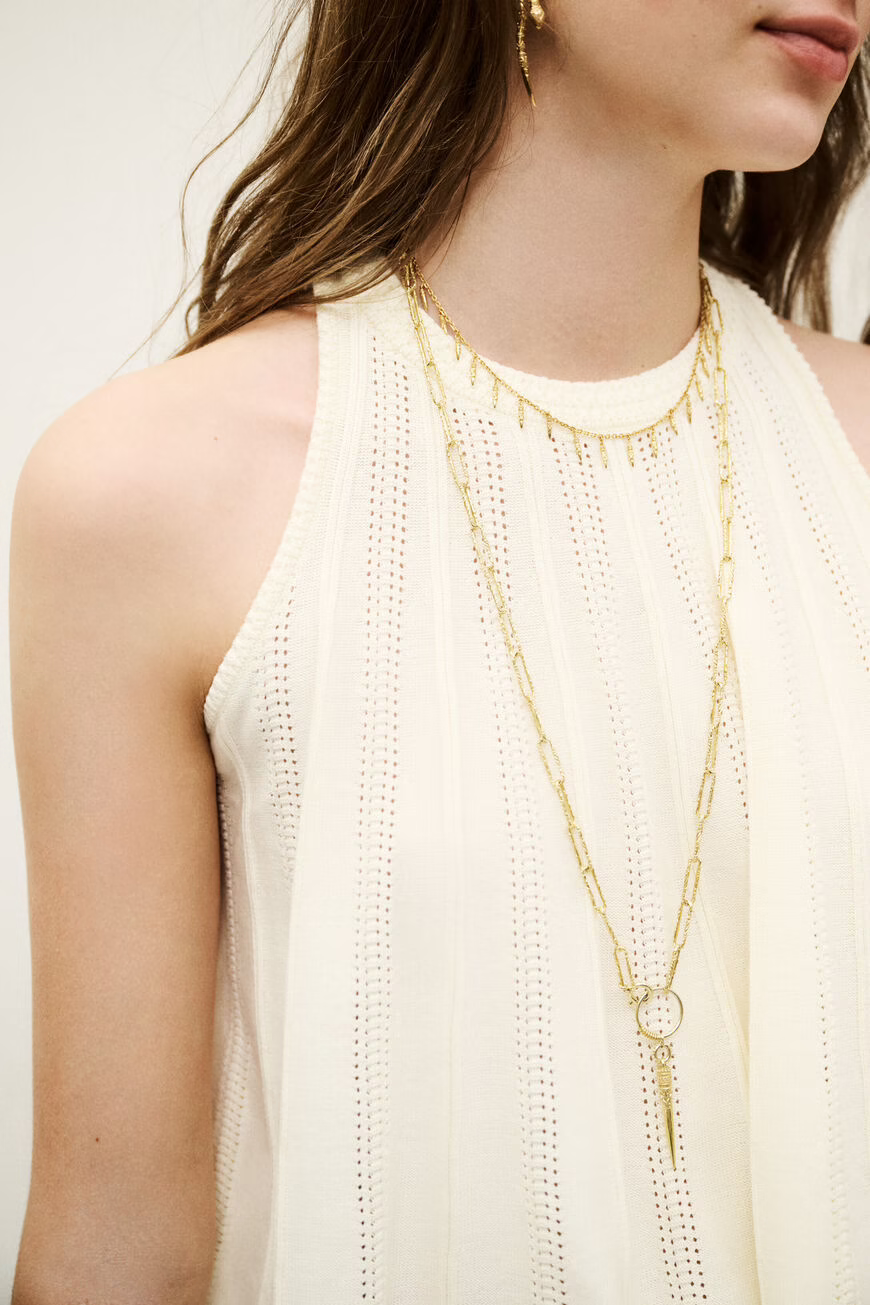 Antique White גופיה לנשים Serres BA&SH