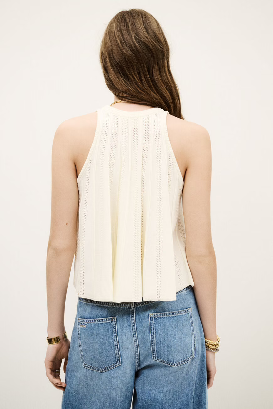 Antique White גופיה לנשים Serres BA&SH