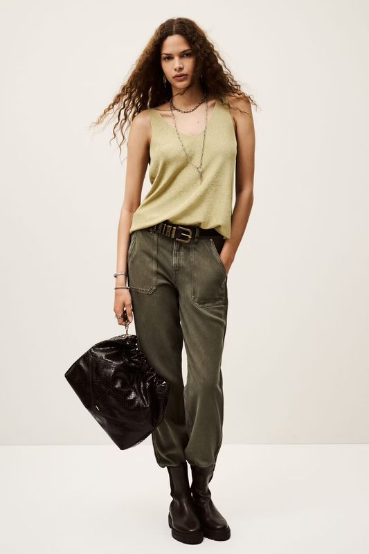 Antique White גופיה לנשים Zuani BA&SH