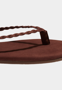 Saddle Brown כפכפים לנשים Lily Braid TKEES