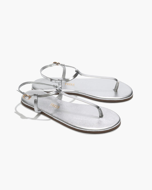 White Smoke סנדלי אצבע לנשים Mariana Metallics TKEES