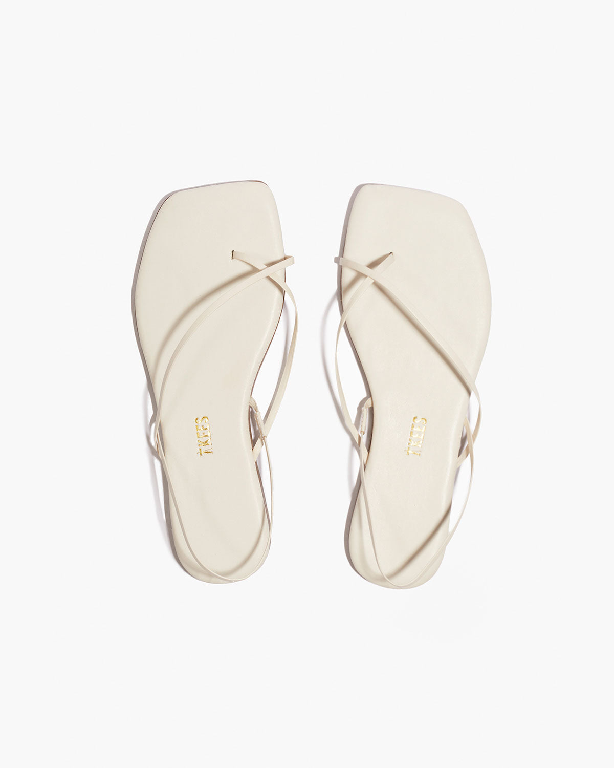 Antique White סנדלי עור לנשים Square Toe Millie TKEES