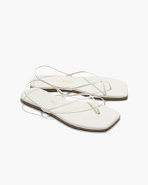 White Smoke סנדלי עור לנשים Square Toe Millie TKEES