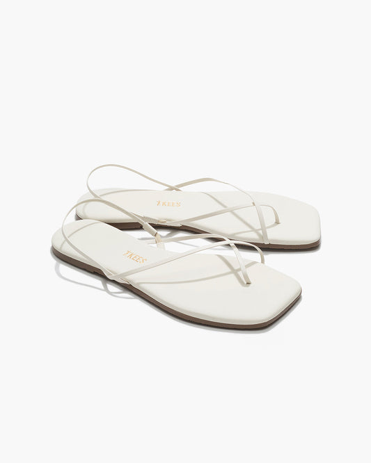 White Smoke סנדלי עור לנשים Square Toe Millie TKEES