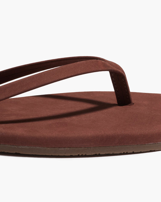 Saddle Brown כפכפי אצבע לנשים Square Toe Lily Suede TKEES