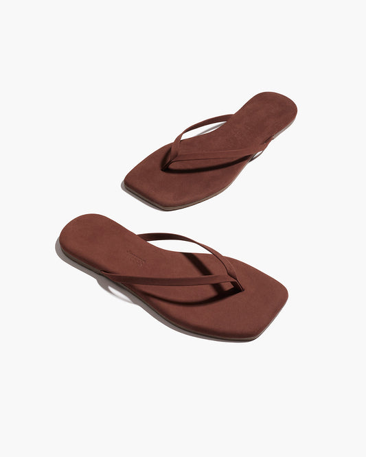 White Smoke כפכפי אצבע לנשים Square Toe Lily Suede TKEES