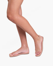 White Smoke סנדלי עור לנשים Square Toe Twiggy TKEES