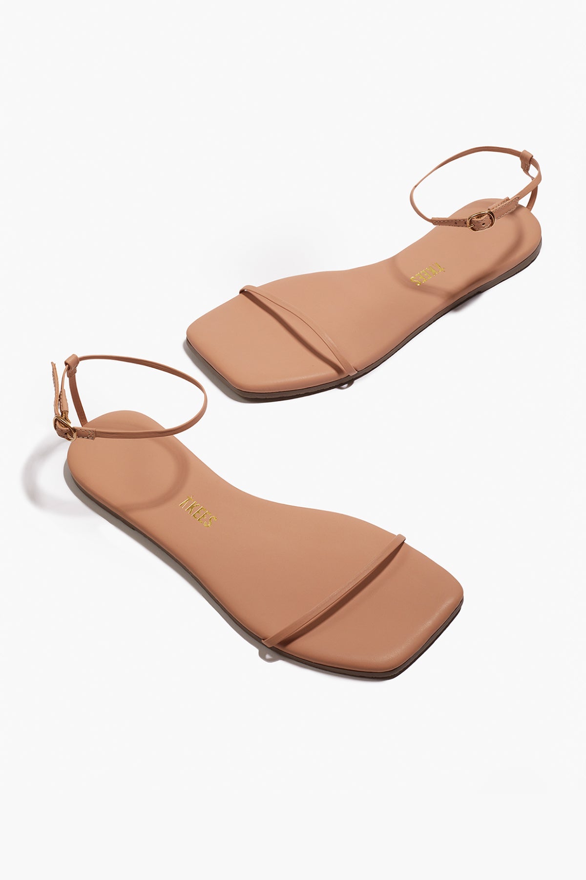 White Smoke סנדלי עור לנשים Square Toe Twiggy TKEES