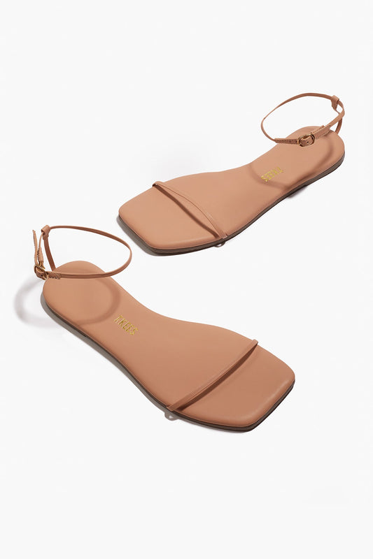 White Smoke סנדלי עור לנשים Square Toe Twiggy TKEES