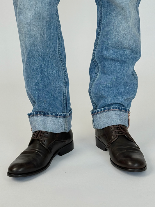 Gray נעלי אוקספורד עם קפלים West FLY LONDON