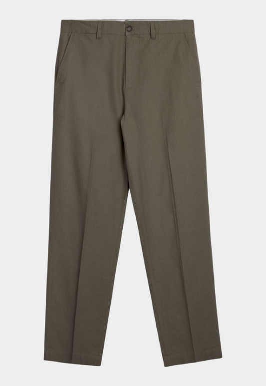 Dark Olive Green מכנסי פשתן לגברים Rendon Linen SEBAGO