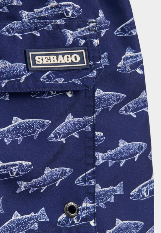 Midnight Blue בגד ים לגברים Sandbeach Fancy Fish SEBAGO