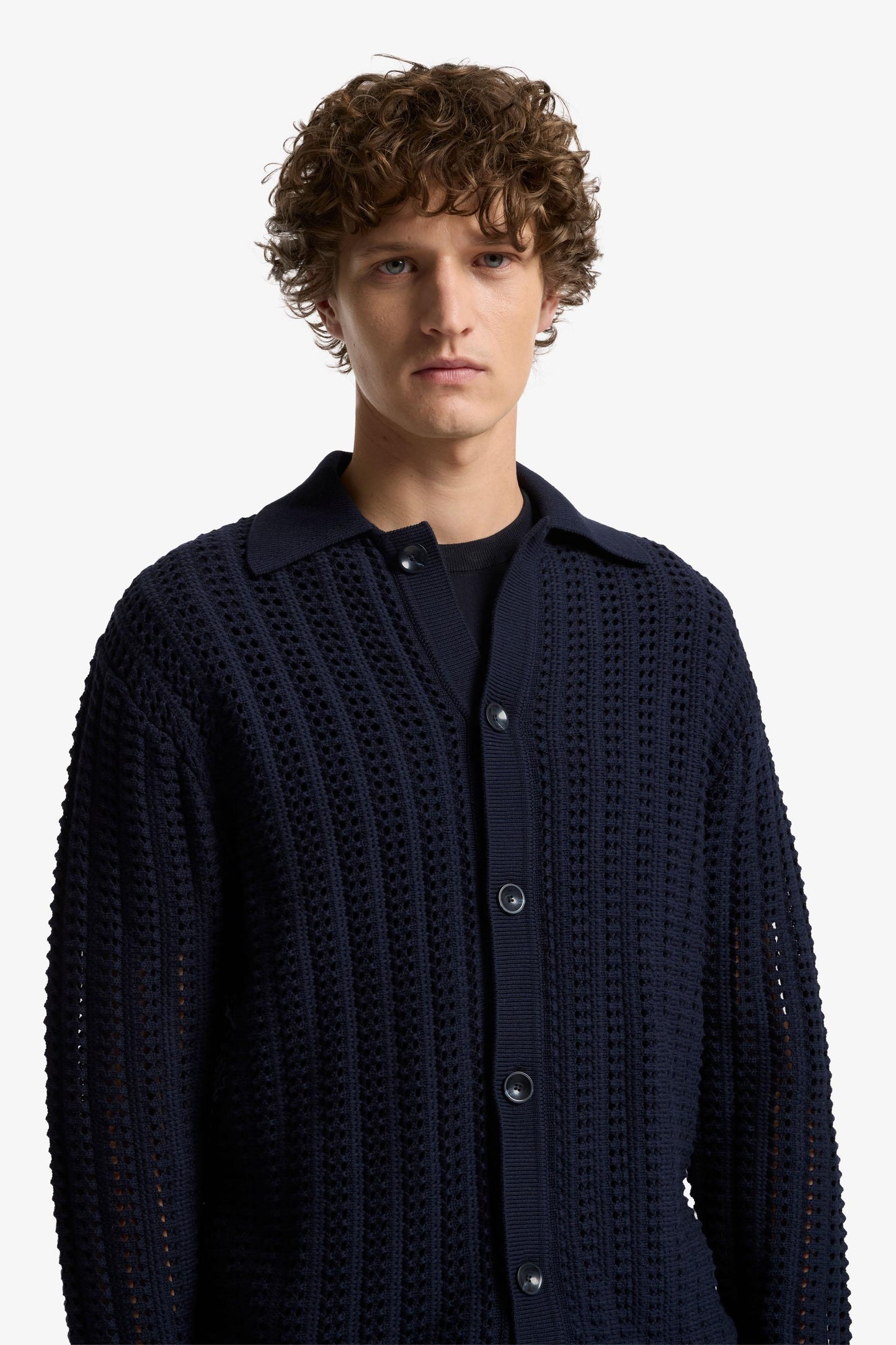 Black קרדיגן לגברים Evening SEVEN FOR ALL MANKIND