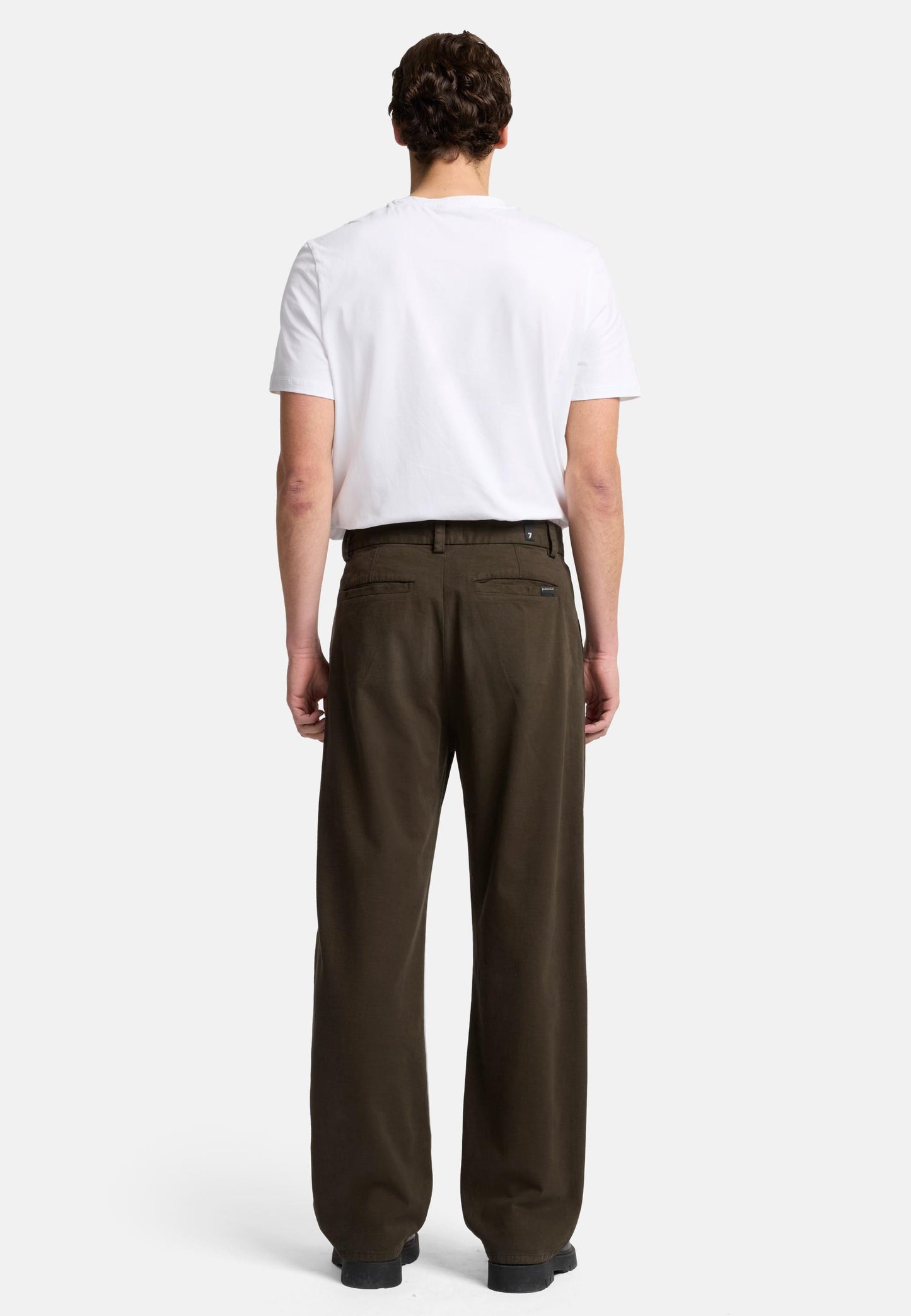 Dark Slate Gray מכנסיים ארוכים לגברים Pleated SEVEN FOR ALL MANKIND