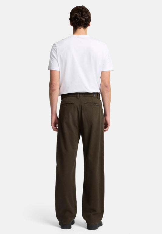 Dark Slate Gray מכנסיים ארוכים לגברים Pleated SEVEN FOR ALL MANKIND