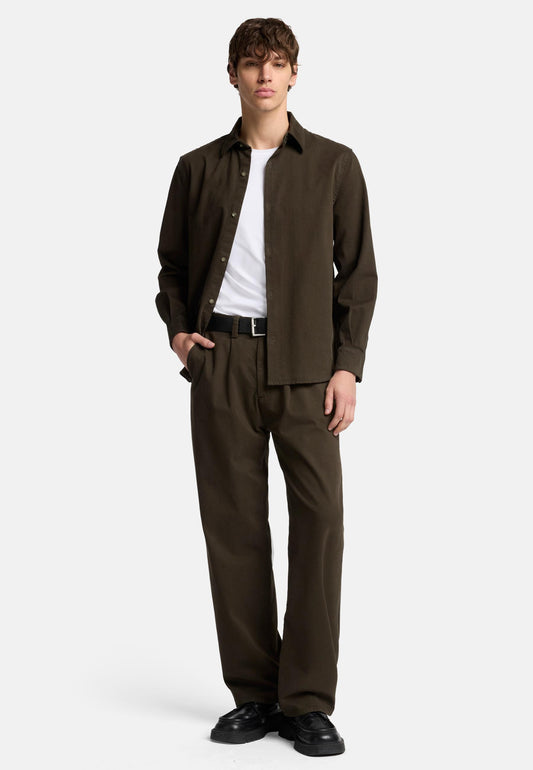 Black מכנסיים ארוכים לגברים Pleated SEVEN FOR ALL MANKIND