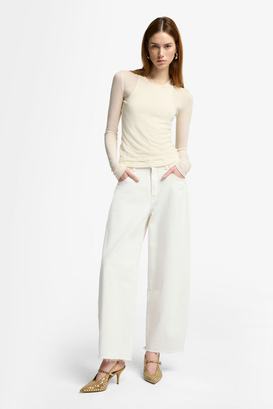 White Smoke ג'ינס ארוך לנשים Bonnie – Barrel Leg SEVEN FOR ALL MANKIND