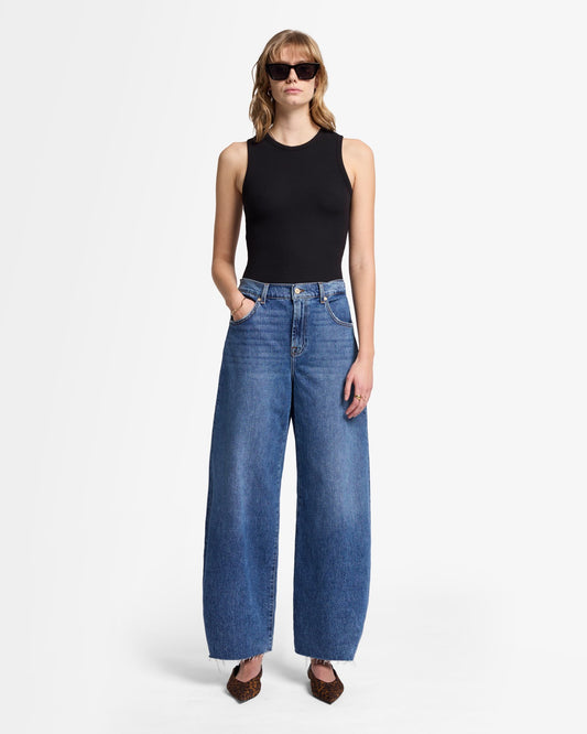 Dark Slate Gray ג'ינס ארוך לנשים Bonnie – Barrel Leg SEVEN FOR ALL MANKIND