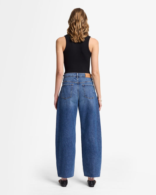 Dark Slate Gray ג'ינס ארוך לנשים Bonnie – Barrel Leg SEVEN FOR ALL MANKIND