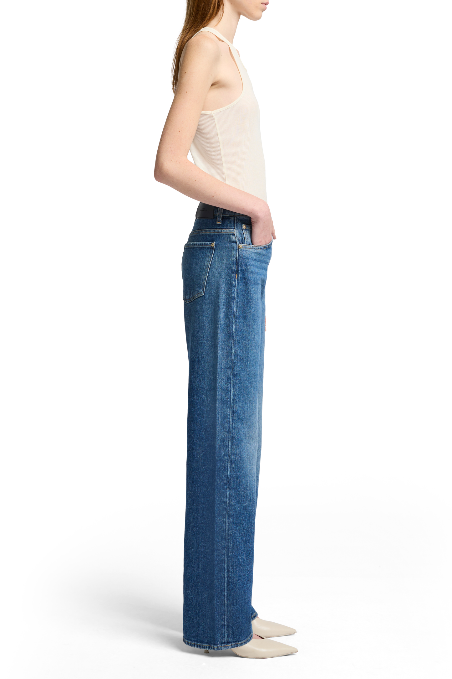 Dark Slate Gray ג'ינס ארוך לנשים Tess – Straight Leg SEVEN FOR ALL MANKIND