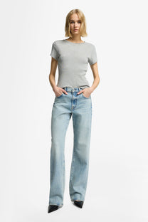 White Smoke ג׳ינס ארוך לנשים Tess Trouser – Wide Fit SEVEN FOR ALL MANKIND