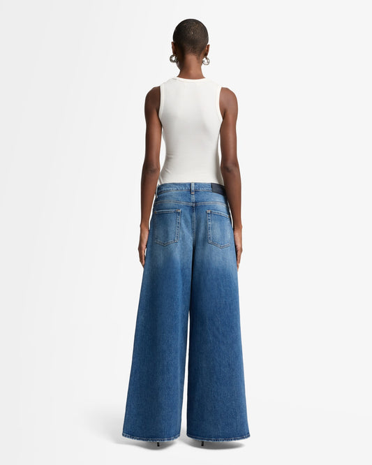 Dark Slate Gray ג'ינס ארוך לנשים Marie – Wide Leg SEVEN FOR ALL MANKIND