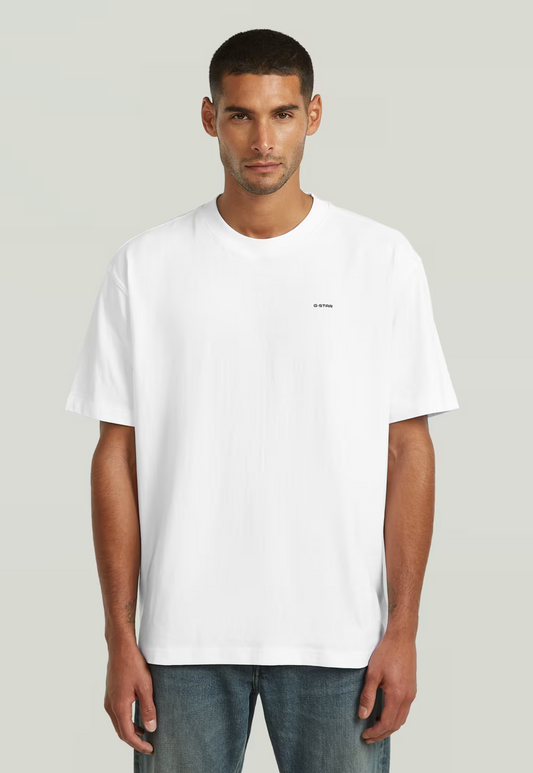 Light Gray טי שירט קצרה לגברים Structured Relaxed Base G STAR