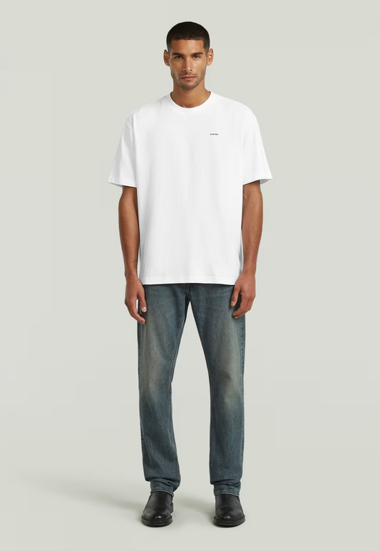 Light Gray טי שירט קצרה לגברים Structured Relaxed Base G STAR