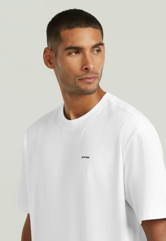 Light Gray טי שירט קצרה לגברים Structured Relaxed Base G STAR