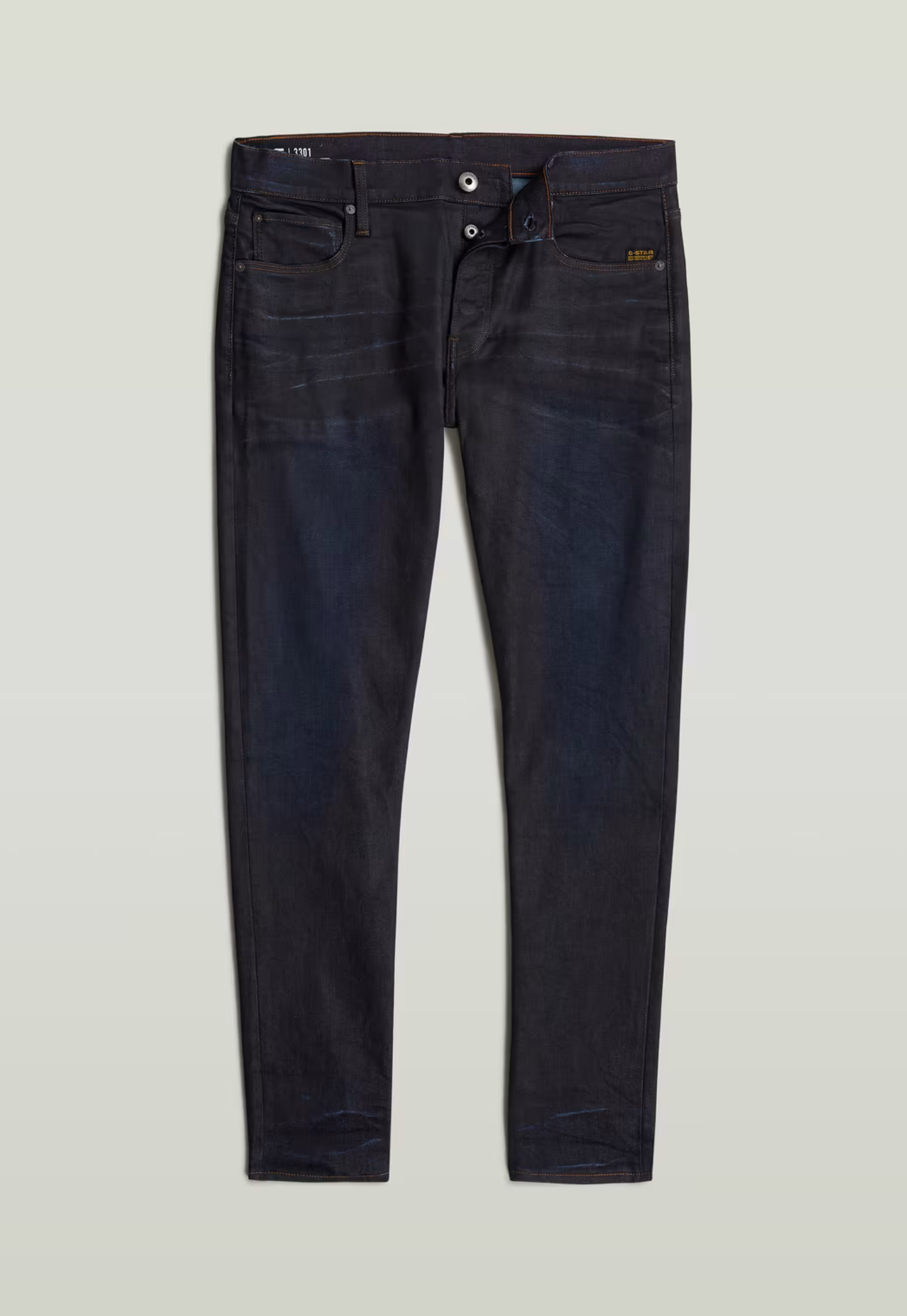 Dark Slate Gray ג׳ינס ארוך לגברים 3301 - Straight Fit G STAR