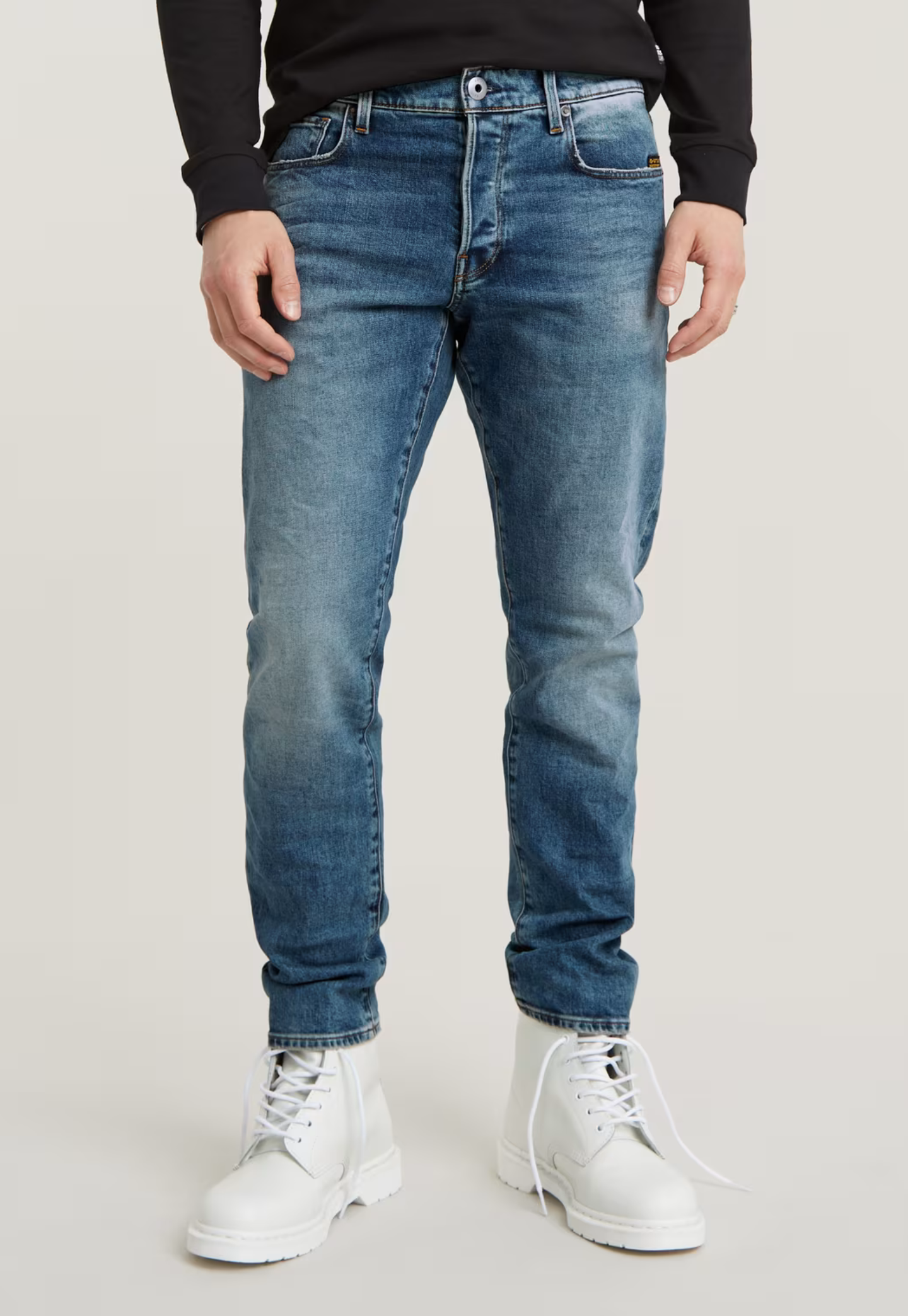 Light Gray ג׳ינס ארוך לגברים 3301 - Straight Fit G STAR