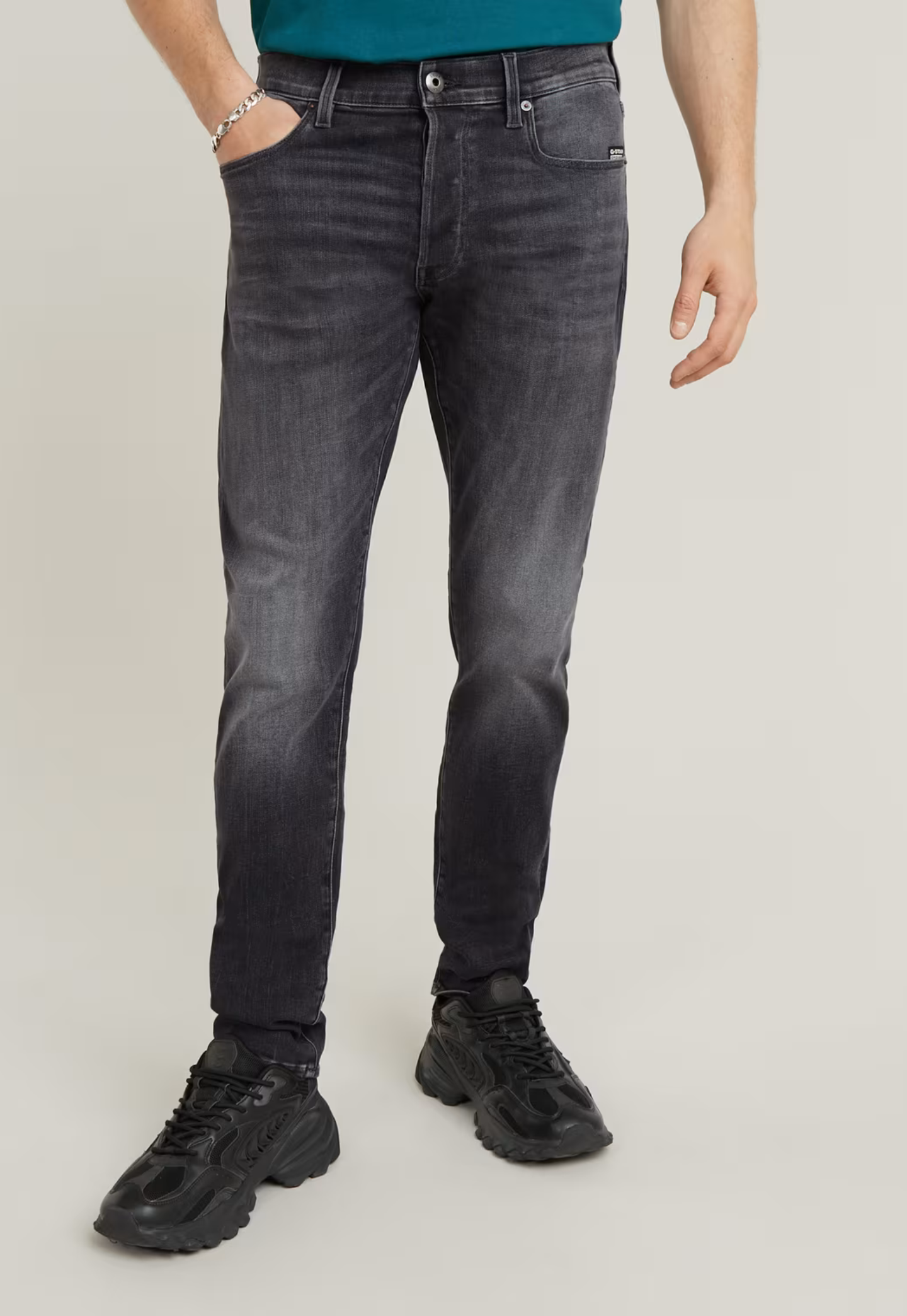 Light Gray ג'ינס ארוך לגברים 3301 - Slim Fit G STAR