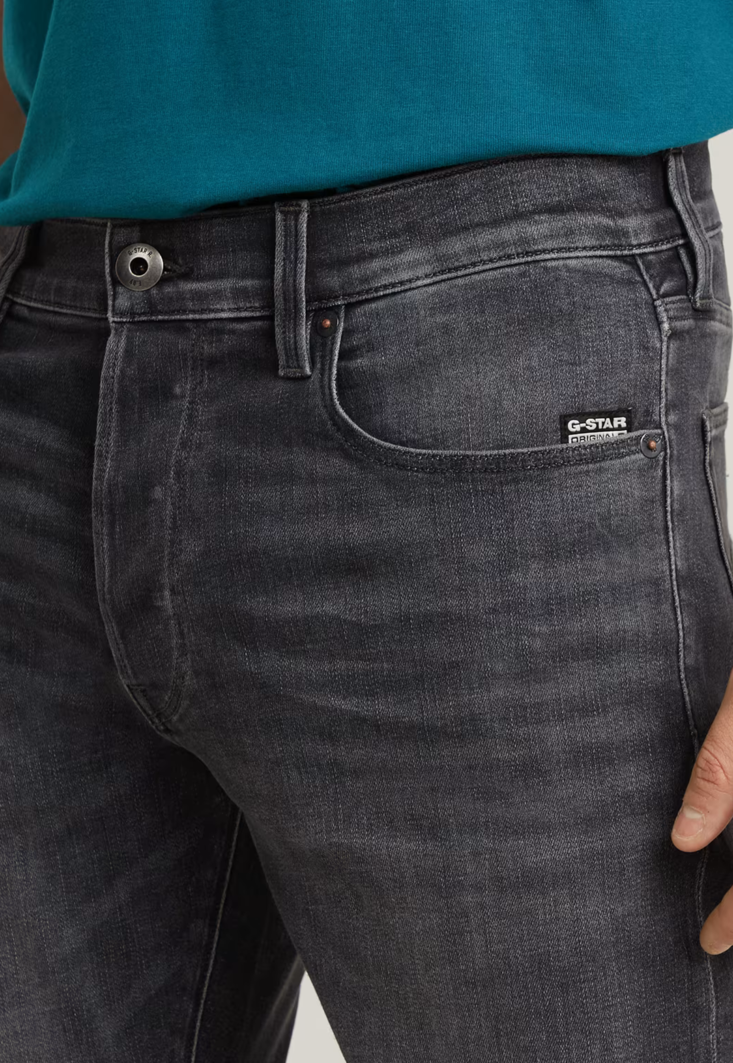 Dark Slate Gray ג'ינס ארוך לגברים 3301 - Slim Fit G STAR