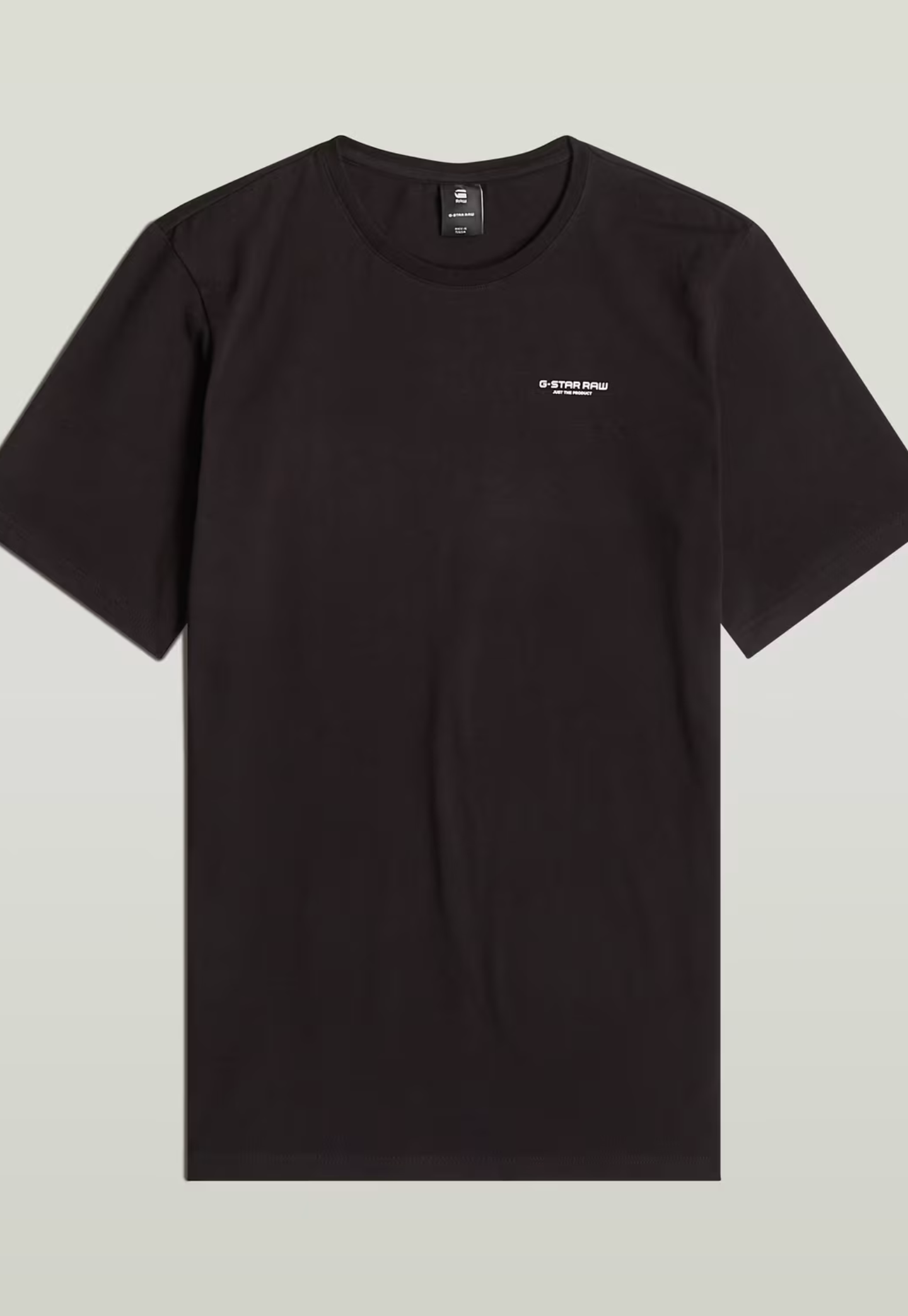 Black טי שירט לגברים Slim Base Rib Stretch G STAR