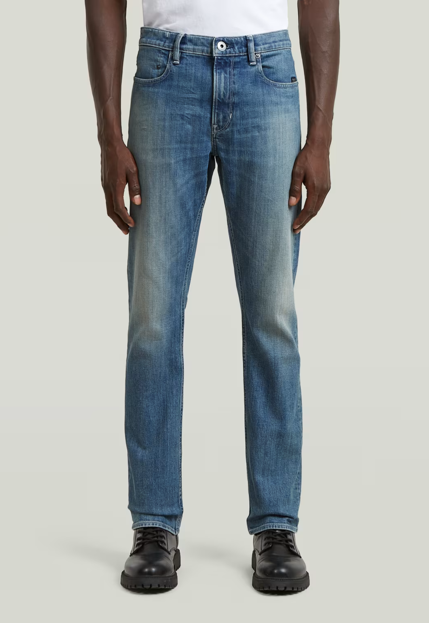 Light Gray ג'ינס ארוך לגברים Mosa - Straight Fit G STAR