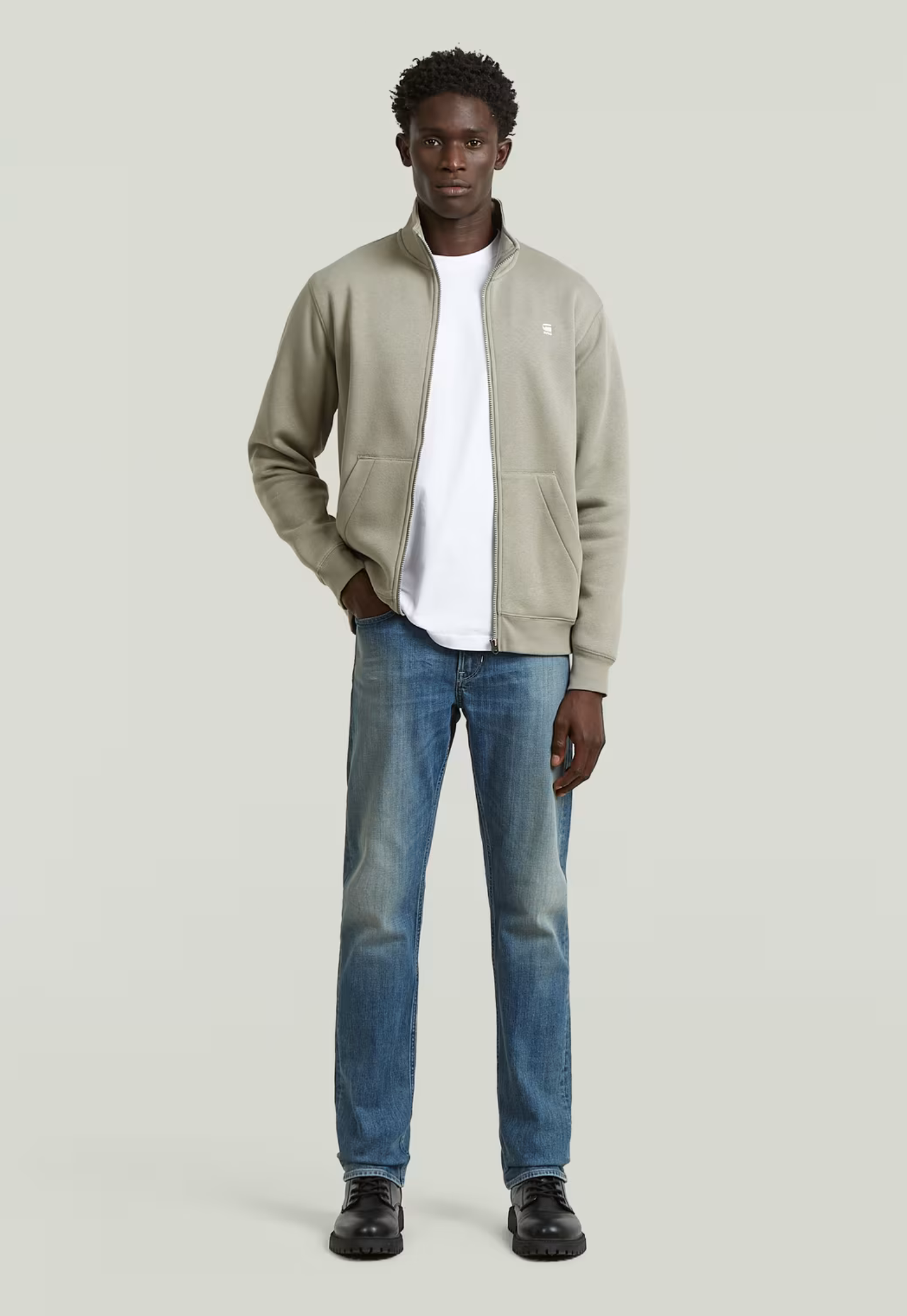 Light Gray ג'ינס ארוך לגברים Mosa - Straight Fit G STAR