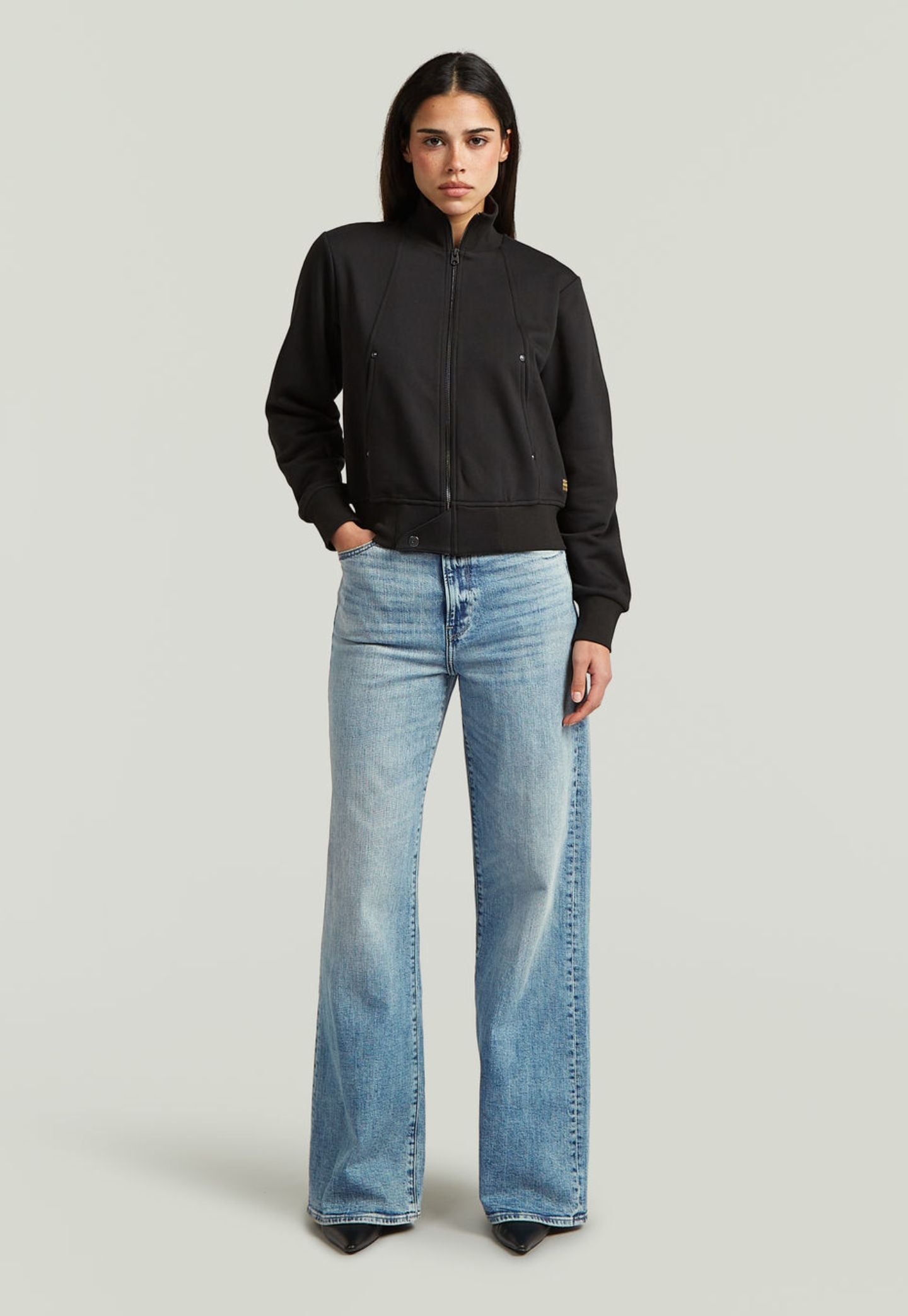 Light Gray ג'ינס ארוך לנשים Deck 2.0 - Loose fit G STAR