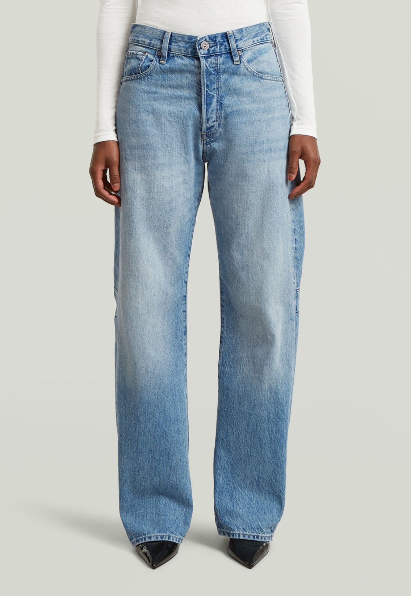 Light Gray ג'ינס ארוך לנשים Bowey 3D - Relaxed fit G STAR