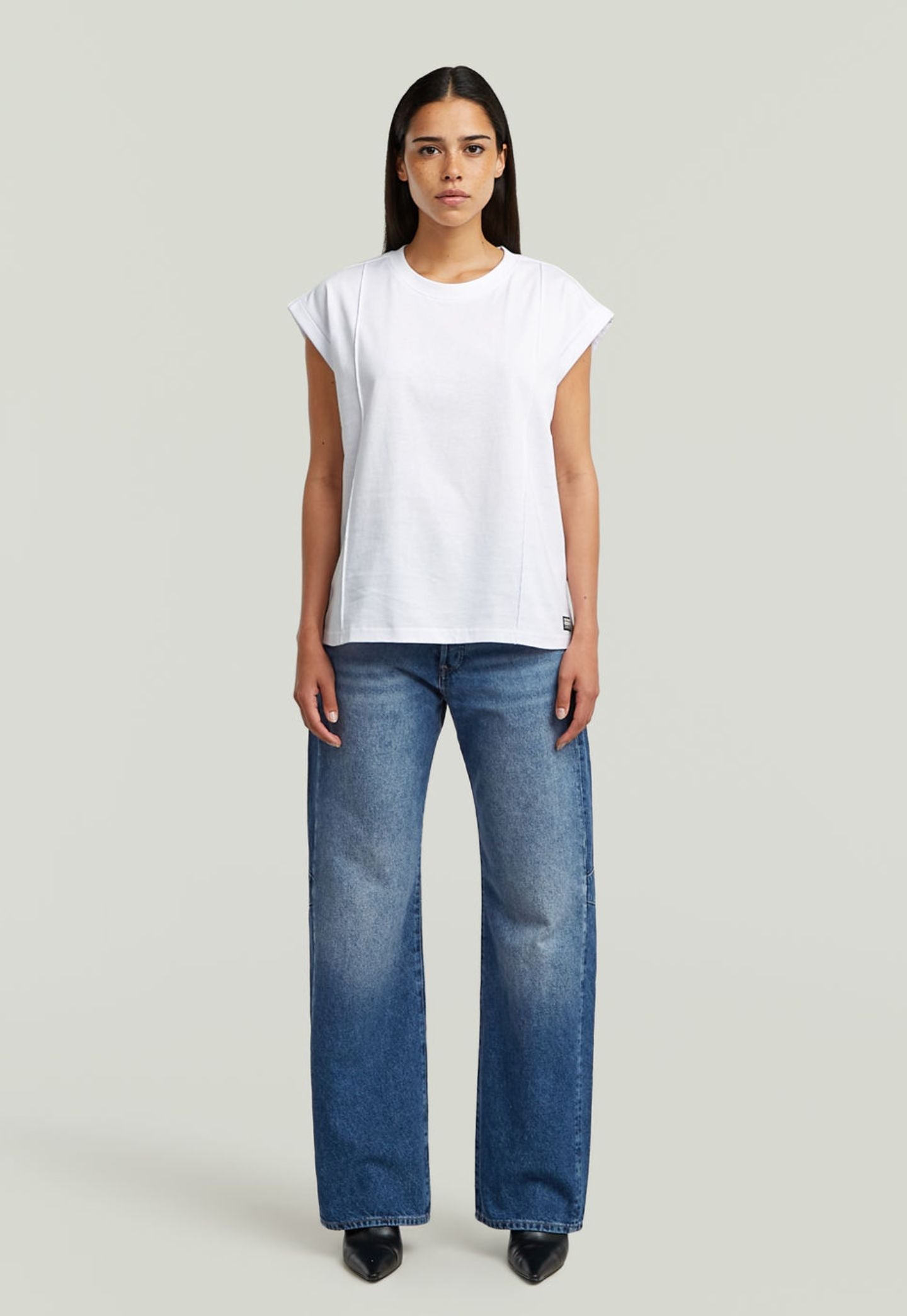 Light Gray ג'ינס ארוך לנשים Bowey 3D - Relaxed fit G STAR