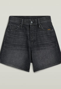 Dark Slate Gray ג'ינס קצר לנשים Jett High Clean Edge - Regular Fit G STAR