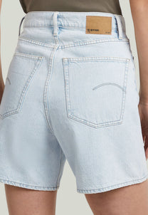 Light Gray ג'ינס קצר לנשים Jett High Clean Edge - Regular Fit G STAR